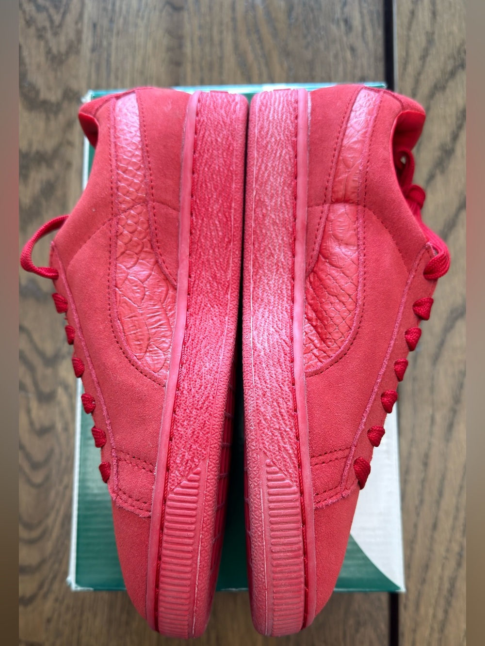 Puma Suede Classic Mono Gold PS 'Red' 381571-01 Size 3 Kids